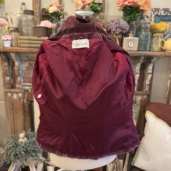 VINTAGE HARRODS BLAZER | TAILORED | VELVET | SCALLOP DETAIL | PETER PAN COLLAR - Picture 10 of 11